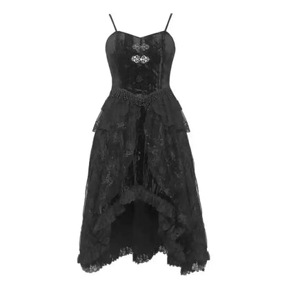 Black Velvet Gothic Slip Dress