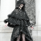 Gothic Lace Cape Shawl with Hood