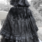 Gothic Lace Cape Shawl with Hood