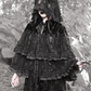 Gothic Lace Cape Shawl with Hood