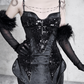 Snakeskin Print Gothic Mermaid Dress