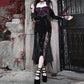 Black Gothic Lace Mermaid Dress