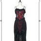 Drawstring Gothic Lace Slip Dress