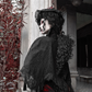 Gothic Lace Cape Shawl with Hood