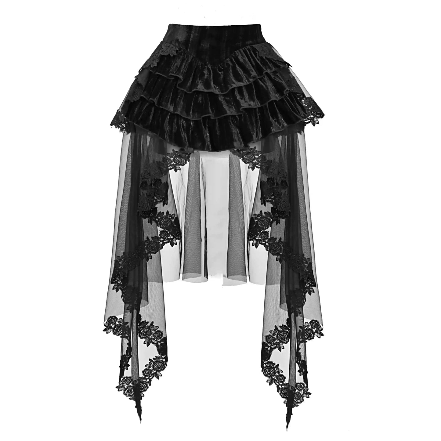 Gothic Corset Fishbone Suspender Skirt